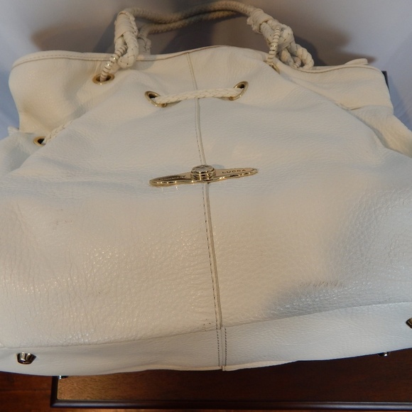 Elliott Lucca Large White Leather Handbag - Picture 6 of 8